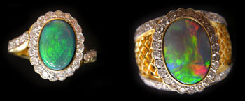 black opal rings,ring with opal,opal jewelry, history of black opals