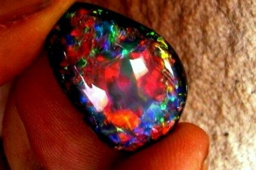 Natural Australian Boulder Opal Ring