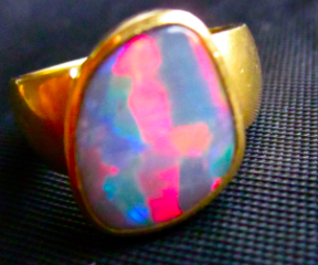 Opal rings handmade opal handcrafted Australian opal rings, black opal rings.