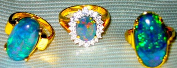  Rings Black Opal jewelry.