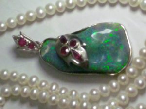 Necklaces with opals