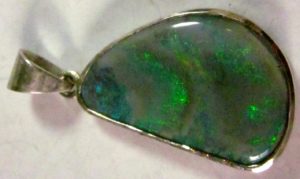 black opal silver necklace,silver opal necklace