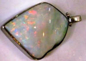 silver opal necklace,silver opal pendant, Australian opal pendant,silver opal necklace handmade