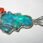 opal carving pendent,opal necklace,opal pendent,black opal pendent