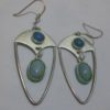 silver opal earrings