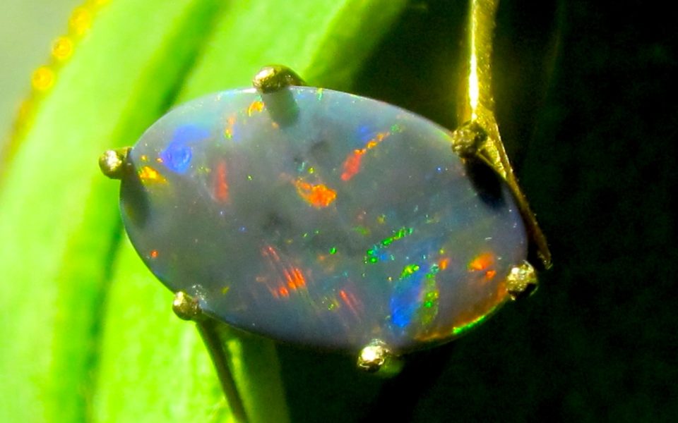 Black Opal Ring $421 Guaranteed Natural opal Solid 100% Money Back Guarantee.