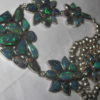 Handmade black opal necklace