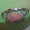 silver opal rings,australian opal ring