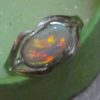 silver opal rings,australian opal ring