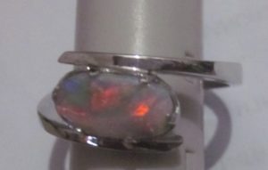 silver opal rings