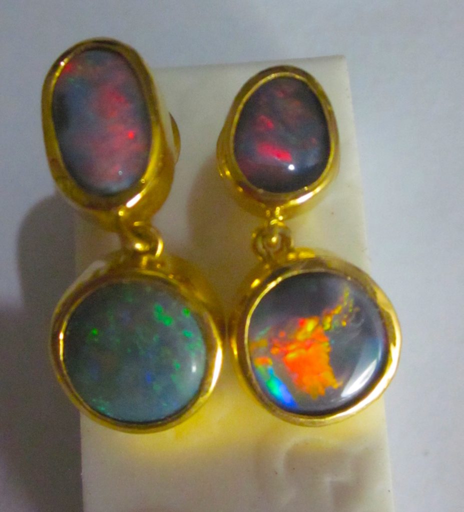 Opal earings black opal earings, opal earings and Australian opal earings.