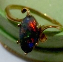 Handcrafted Black Opal Rings.