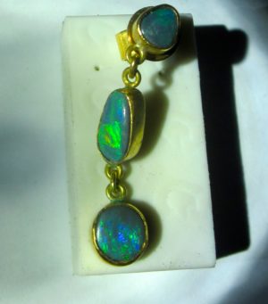 Mens Opal Earring Fully Guaranteed Natural Opal Solid 100% Money Back Guarantee.