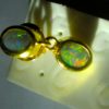 male black opal earring