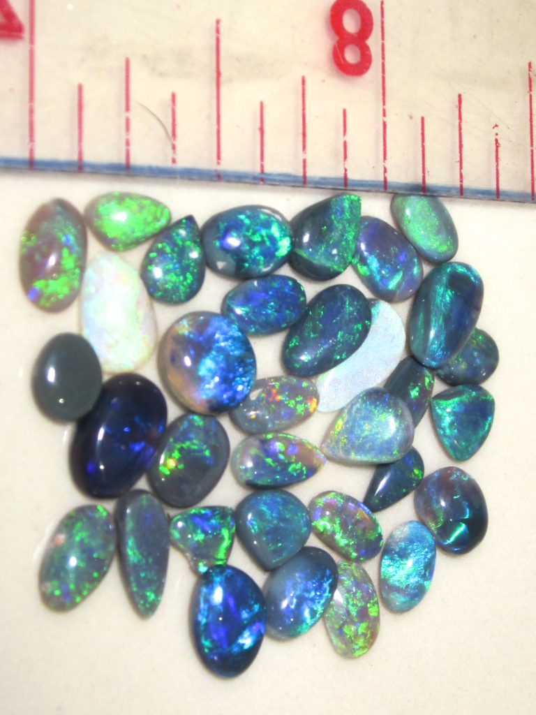 Polished Opals parcel from famous opal mine in Australia.