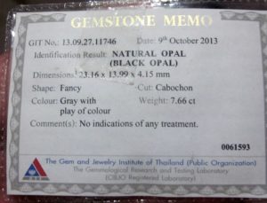 gemstone opal testing,opal testing,gem lab testing services,gemstone testing certificate, document proof solid opal