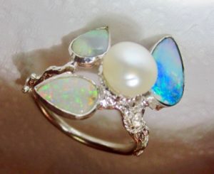 rings, opals, pearls