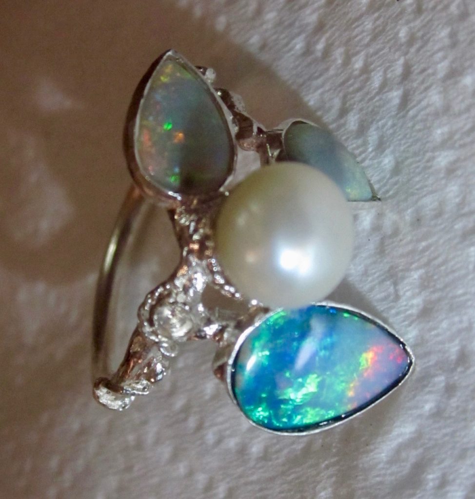 rings, opals, pearls