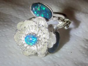 opal ring,opal rings,black opal ring