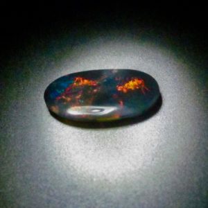 image multi colour black opal gemstone from Australian.