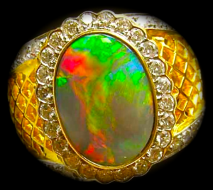 ring with opal