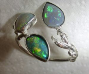 ring opal silver